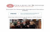 Principles for Responsible Management Education (PRME ...Education (PRME) on February 4, 2008. At that time, Illinois State University, through its College of Business, became the
