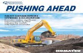 NEXT-GENERATION HYBRID EXCAVATORmachines will carry the Komatsu name, dropping the old Valmet brand. Komatsu also highlighted its forklift machinery, which is made at the company’s