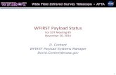 WFIRST Payload Status - NASA · 11/20/2014  · WFIRST-AFTA Payload Block Diagram 282 K 2.4 m Telescope: 110 mas/pix f/7.9 Wide Field Science Channel 8 positions (6 filters, GRS grism,
