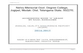 2014-2015 · 2014-2015 NAAC P.O BOX NO: 1075, NAGARBHAVI, BANGLORE, 560072. INDIA . AQAR 2014-15 Revised Guidelines of IQAC and submission of AQAR Page 2 GOVERNMENT OF TELANGANA COLLEGIATE