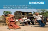 INCLUSIVE DISASTER RISK REDUCTION POST 2015: Handicap ... · People with disabilities are often excluded from disaster response efforts and particularly affected by changes in terrain