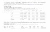 Crafton Hills College Spring 2018 Class Schedule · Crafton Hills College Spring 2018 Class Schedule as of Wednesday, May 23rd, 2018, 07:01:17 AM Although this PDF is accurate at