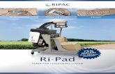 Ri-Pad · material to be used, taking full control of pack costs. Easy to use touch screen control panel allows the operator to programme and store frequently used pad sizes. A simple