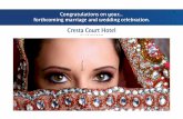 Cresta Court Hotel · your individual requirements. Organising such a large event can be a minefield of questions and concerns. With our experience in arranging ethnic wedding receptions,