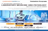 International Conference on Laboratory Medicine and Pathology · 2017-11-16 · Dalia Abd El-Kareem, Egypt Rare Entity-primary pulmonary myxoid sarcoma Shroque Zaher, UAE Pitfalls