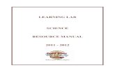 LEARNING LAB SCIENCE RESOURCE MANUAL 2011 … Science...LEARNING LAB SCIENCE RESOURCE MANUAL 2011 - 2012