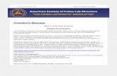 President's Message · 2018-08-03 · CLM November 10, 2014 View this email in your browser President's Message ASCLD Leadership Academy Request for Instructors The American Society