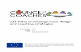 D3.1: Initial knowledge base design and coaching strategies€¦ · Council of Coaches D3.1: Initial knowledge base design and coaching strategies 1 Document Details Project Number