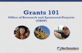 Grants 101 - Northeastern Illinois University · Grants Services Brooke Ha, Business Administrative Associate . This Grants 101 training session has three key parts ! Overview of