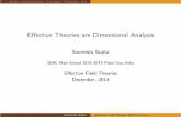 Effective Theories are Dimensional Analysissgupta/courses/serc14/lec1.pdfOutline Renormalization 3 examples Philosophy End Eﬀective Theories are Dimensional Analysis Sourendu Gupta
