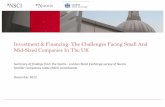 Investment & Financing: The Challenges Facing Small And ... Smaller... · Amongst those who expect their company’s investment to be lower next year, the desire to conserve cash