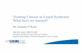 Treating Cancers in Lynch Syndrome What have we learned?€¦ · Gastric Cancer Urothelial cancer ... • Lynch syndrome cancer such as colon cancer have a better prognosis than microsatellite