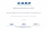 WORKING PAPER NO 474 - CSEF · WORKING PAPER NO. 474 Spatial Differencing: Estimation and Inference Federico Belotti *, Edoardo Di Porto ** and Gianluca Santoni *** Abstract Spatial