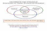 CELEBRATE THE STRUGGLE STRATEGIES TO TARGET STUDENT … · 2016-03-15 · §Assigning Homework and Providing Practice oHelping students extend and apply knowledge §Identifying Similarities