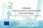 FORWARD Fostering research excellence in EU …...Agriculture, applied life sciences, biotechnology, and bio-systems engineering TWG8 Biodiversity conservation and restoration TWG9