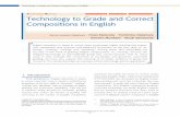 Technology to Grade and Correct Compositions in English ... · of sentence, etc. that are used to estimate the eval-uation from sentence forms, but which are prob-lematic when judging
