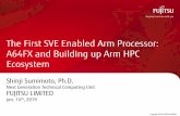 The First SVE Enabled Arm Processor: A64FX and Building up Arm … · 2019-01-22 · (Post-K) SPARC64 XIfx (PRIMEHPC FX100) ISA (Base) Armv8.2-A SPARC-V9 ISA (Extension) SVE HPC-ACE2