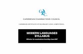 MODERN LANGUAGES SYLLABUScxc.org/.../CCSLCModernLanguagesSyllabusJune2012.pdfThe study of Modern Languages is intended to assist students to: 1. develop fundamental language skills