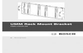 UMM Rack Mount Bracket · UMM Rack Mount Bracket Component Specifications | en 7 Bosch Security Systems, Inc. Mounting Guide F.01U.140.138 | 1.0 | 2009.09 2.3 Cabinet Plate Use Five