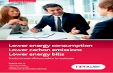 Lower energy consumption Lower carbon emissions Lower ... · applications will save money, the small additional price premium usually paying for itself in less than two years. For