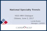 National Specialty Trends · population demographics with ability to modify future rates. • In addition to projected supply, this phase will project the number of physicians needed