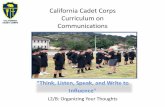 California Cadet Corps Curriculum on Communications€¦ · Speech Outline Template Intro 1) Hook –short, pop, shocking, related to the thesis 2) Thesis –tell the audience what