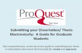 Electronic Thesis and Dissertation Submission A Guide for ... · Thesis review turnaround times are: If submitted the week before thesis submission deadline: 2-3 business days If