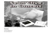 Sean Clive In GoncQrt eon C/ For Information on Sean Clivels Music ...seanclive.com/images/PromoMaterials/DocumentsFliersForms/SC in … · For Information on Sean Clivels Music Ministry,