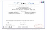 CERTIFICATE OF APPROVAL No CF 534€¦ · This certificate is the property of Exova (UK) Limited trading as Warrington Certification Reg. Office: Exova (UK) Limited, Lochend Industrial