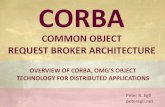 CORBA peteregli CORBA peteregli.net 1. What is CORBA? CORBA: Common Object Request Broker Architecture.