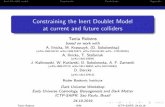 Constraining the Inert Doublet Model at current and future ... · M H + [GeV] MH [GeV] s(H+ H) [pb] 0.0001 0.001 0.01 0.1 1 100 150 200 250 300 350 400 450 500 50 100 150 200 250