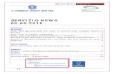 SERVIZIO NEWS 06.06 · [Servizio News ] 06.06.2016] 3 for driver and vehicle licensing country-wide making it difficult to falsify associated documents will improve road safety.”