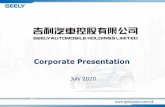 July 2020 - geelyauto.com.hk€¦ · Corporate Presentation July 2020. Sales Performance Jan-Jun 2020 2 ... 2016 3 5 7 9 11 2017 3 5 7 9 11 2018 3 5 7 9 11 2019 3 5 7 9 11 2020 3