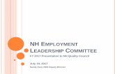 NH Employment Leadership Committee€¦ · leadership committee shall: (1) Review quarterly employment data reports, ... December 31, 2016. Regional data and trends ... NCI 2015-2016