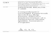 GAO-07-831 Defense Health Care: Comprehensive Oversight ...Army Medical Surveillance Activity (AMSA), (2) quarterly reports on service- assurance programs, (3) DOD site visits to military