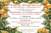 Nutley Unity Group - nnjaa.org · Nutley Unity Group of Alcoholics Anonymous Cordially invites you to attend their Holiday Celebration Tuesday, December 26th 7:00pm Coffee, Dessert,