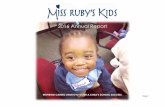 2016 Annual Report - Miss Ruby's Kids · MRK MENTOR 2016 PROGRAM STATISTICS Parent Child Home Program (PCHP) Families Served 72 Books & Toys Provided 1380 Home visits with Children