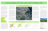 Land Suitability for Urban Agriculture in Boston, MA · 2013-04-30 · this land. According to the report Growing Green, placing 50 acres of Boston’s urban land in agriculture production
