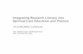 Integrating Research Literacy into Spiritual Care ...files.professionalchaplains.org/conf/2018/... · •Opened course to CPE alumni •Scheduled a 2 -3 hour research literacy sessions