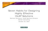 Seven Habits for Designing Highly Effective OLAP Solutions · Seven Habits for Designing Highly Effective OLAP Solutions Norman Comstock, OLAP Solutions Director Daman Consulting