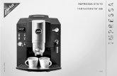 IMPRESSA E70/75 Instructions for use · Operating elements Jura Impressa E70/75 1 Water quantity switch 2 Powder coffee selection switch 3 Coffee key for 2 cups 4 Rinsing-, cleaning-,