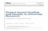 Project-based Funding and Novelty in University Research · Project-based funding and novelty in university research 5 Findings from Finland and the UK leaders in two areas: computer