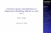 Common Issues and Solutions in Regression Modeling (Mixed ... · S l l l l l l l l l l T1 l l l ll l l ll ll l T2 l l l l l l l l l l l V l l ll ll l W1 6.0 6.5 7.0 7.5 l l l l l