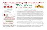 Community Newsletter The Covechestnuthillcove.org/assets/CHC_Winter_2015-2016_Newsletter.pdf · Community Newsletter The Cove Winter 2015-2016 Important Dates to Remember January