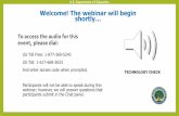 Welcome! The webinar will begin shortly…unique application invitation via email, which will enable them to access the SRSA application in MAX Survey. 8 The FY 2020 SRSA application
