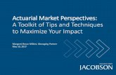 Actuarial Market Perspectives: A Toolkit of Tips and ... · -Vinaya Sharma, FSA, CERA ... early and bring extra copies of your resume. Be prepared: research the organization, prepare