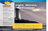 Light, Mirrors, and Lenses - Mr. Mesic's Science Classes€¦ · Science Journal Describe how you use mirrors and lenses during a typical day. Light waves can be absorbed, reflected,