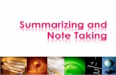 Summarizing and Note Taking - Deer Valley Unified School District · 2016-09-26 · Choose one note taking style and summarizing style that you would be willing to utilize. Explain