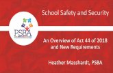 School Safety and Security - PSBA … · Survey •School Safety & Security Committee must develop a survey for distribution to each school entity on safety and security preparedness