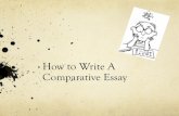 How to Write A Comparative Essay - Mr. Weeksmrgweeks.weebly.com/.../3/6/5/13650627/comparative_essay.pdf · 2018-09-07 · The comparative essay is a piece of critical writing, which